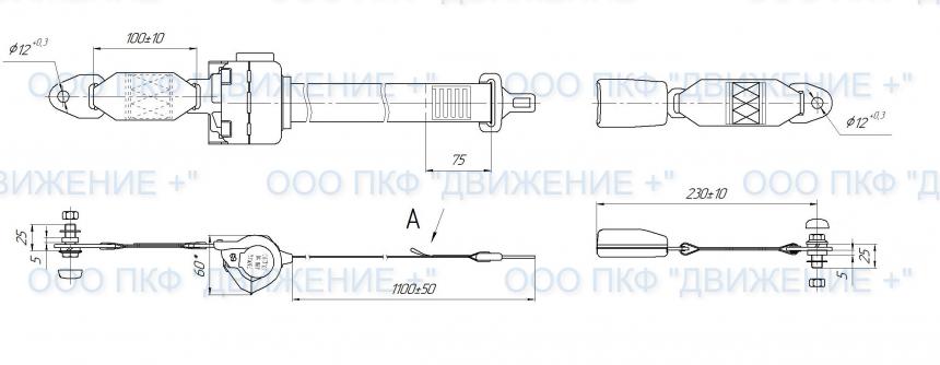 Чертеж автоматического ремня безопасности