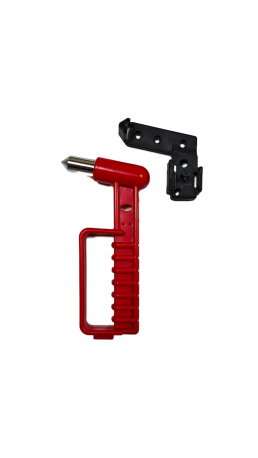 Изображение Молоток аварийный большой с черным кронштейном