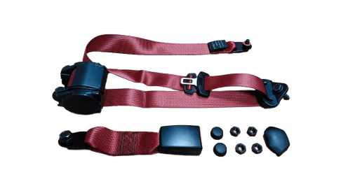 Изображение Ремень безопасности 3х точечный инерционный(красная лента) 
