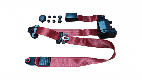 Фото товара Ремень безопасности 3х точечный инерционный(красная лента) 