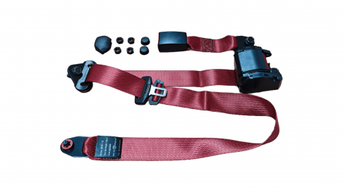 Фото товара Ремень безопасности 3х точечный инерционный(красная лента) 