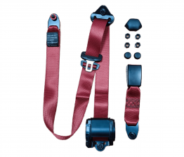 Фото Ремень безопасности 3х точечный инерционный(красная лента) 